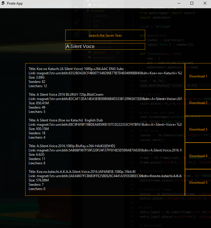 PirateApp GUI